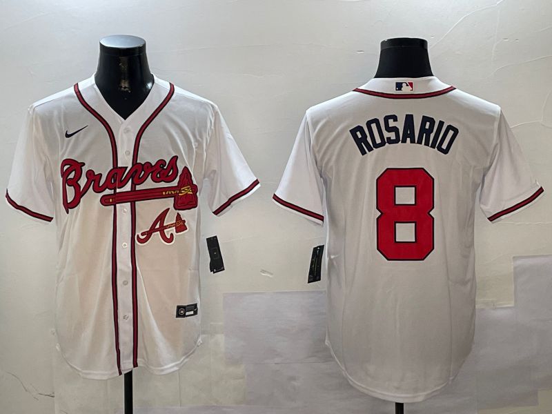 Men Atlanta Braves #8 Rosario White Game 2024 Nike MLB Jersey style 2->atlanta braves->MLB Jersey